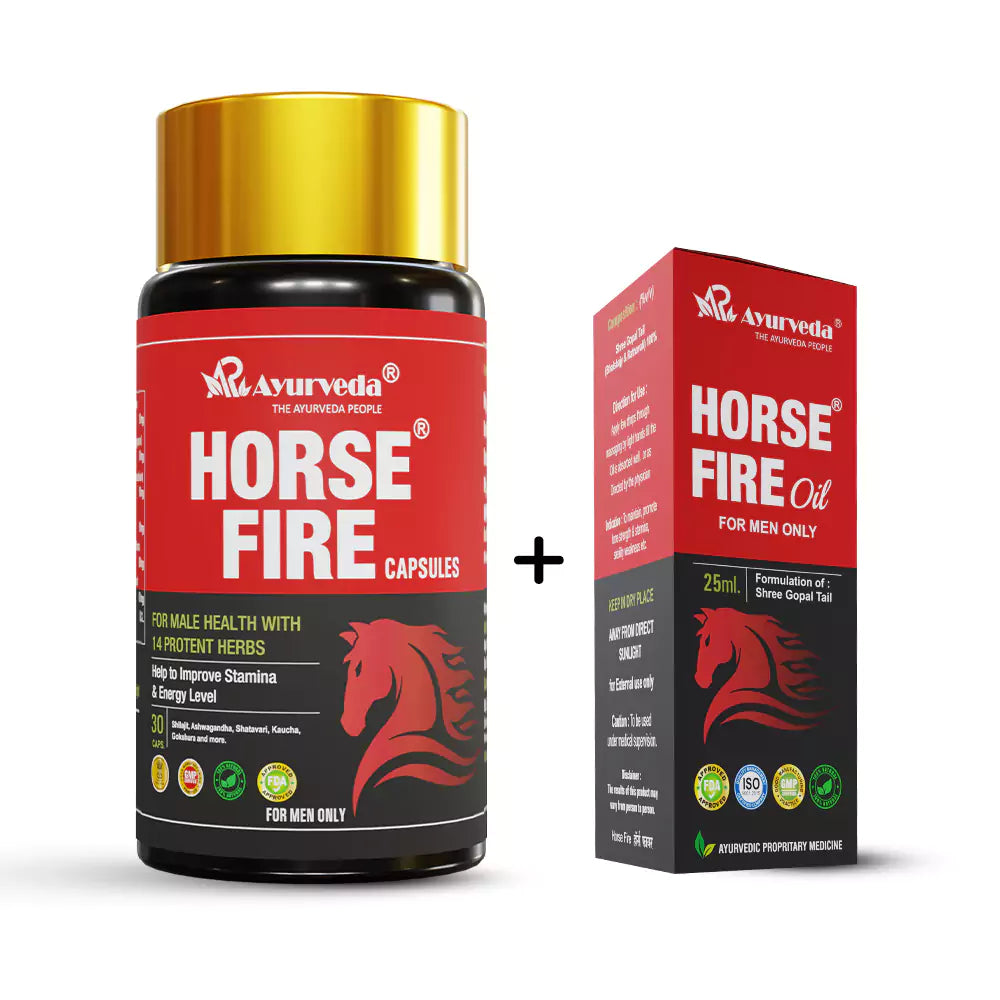 Horse Fire Capsule & Oil - Ayurvedic Stamina Booster For Men