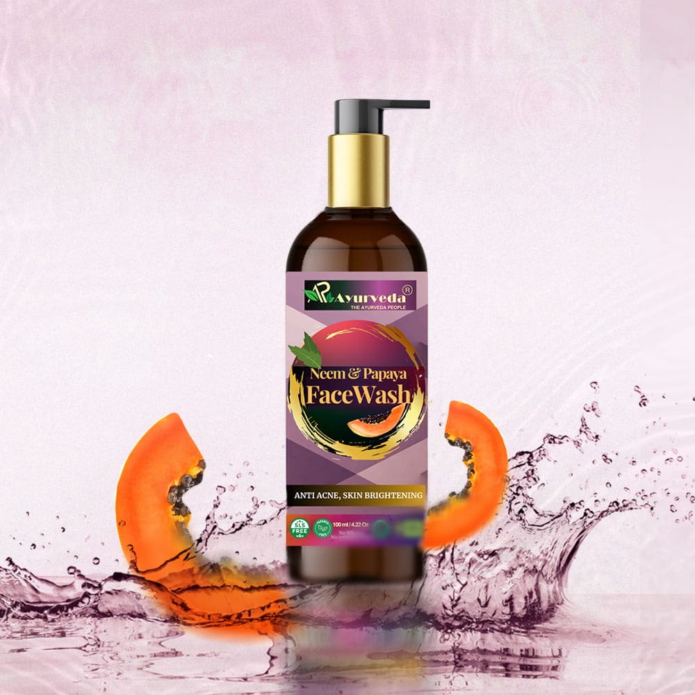 Skin brightening neem & papaya face wash