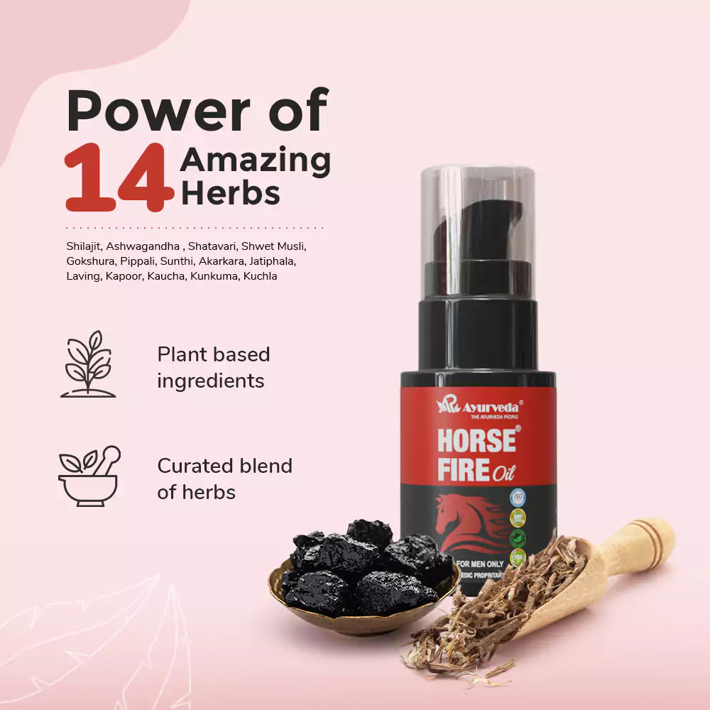 Horse Fire Oil- Ayurvedic Massage Oil for Strength & Stamina