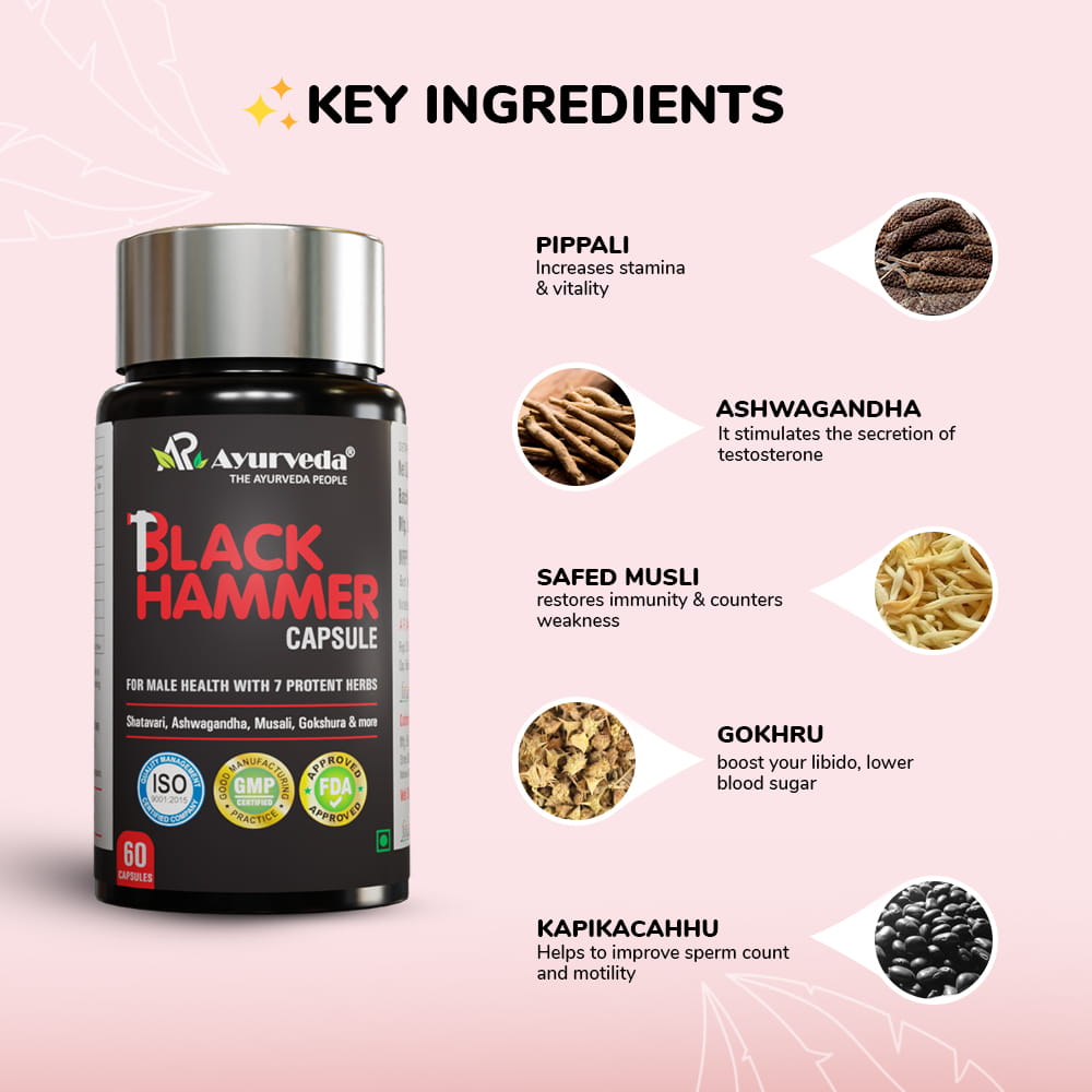 Black Hammer Capsule - Ayurvedic formula For Stamina & Strength
