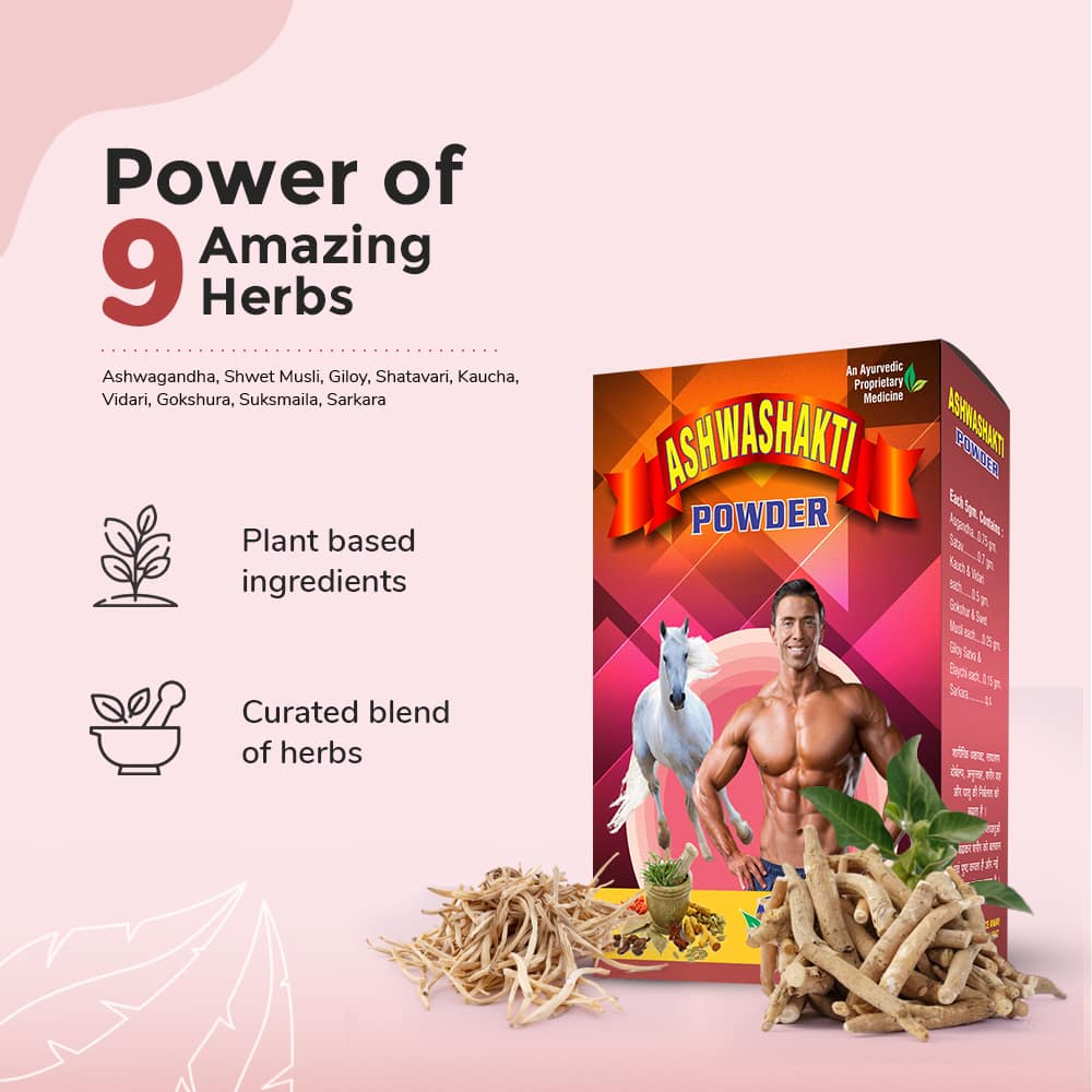 Ayurvedic Ashwashakti Powder for Weight And Muscles Gain