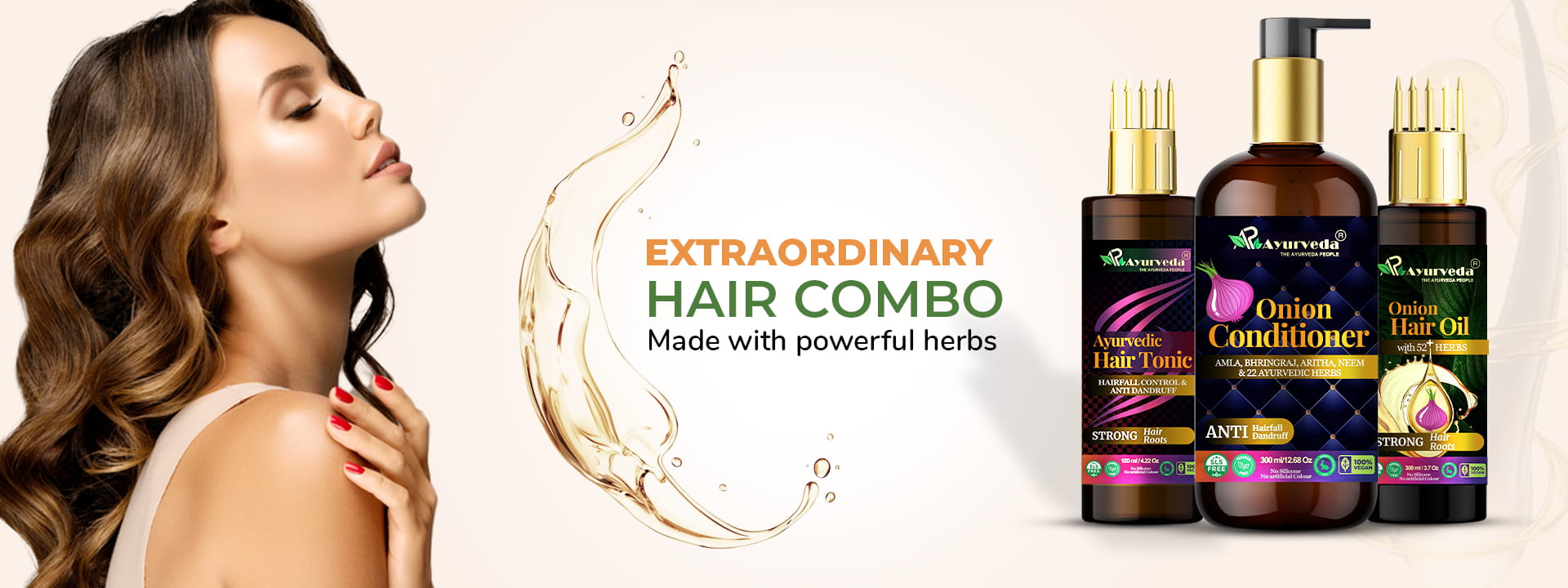 100% Natural Anti Hairfall Hair Care product Combo - AR Ayurveda